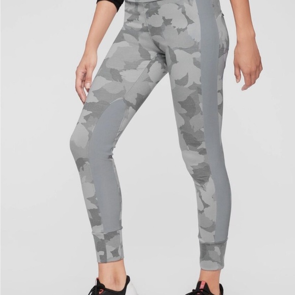 Athleta Essex Camo Hybrid Tight, Cobblestone Grey Heather SIZE S #353771 N0325 - Picture 6 of 8
